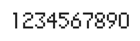 5×8数字点阵字体 ddN58AB1388