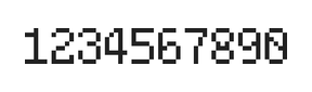 5×8数字点阵字体 ddN58AB1389