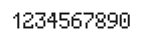 5×8数字点阵字体 ddN58AB1394