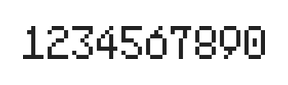 5×8数字点阵字体 ddN58AB1404