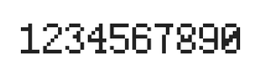 5×8数字点阵字体 ddN58AB1406
