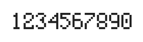 5×8数字点阵字体 ddN58AB1407
