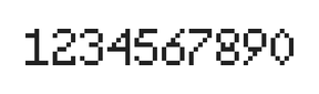 5×8数字点阵字体 ddN58AB1414