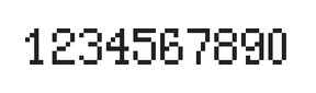 5×8数字点阵字体 ddN58AB1421