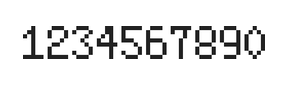 5×8数字点阵字体 ddN58AB1422
