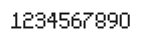 5×8数字点阵字体 ddN58AB1425