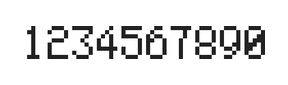 5×8数字点阵字体 ddN58AB1430