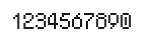 5×8数字点阵字体 ddN58AB1431
