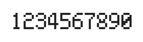 5×8数字点阵字体 ddN58AB1439