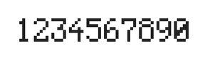 5×8数字点阵字体 ddN58AB1447