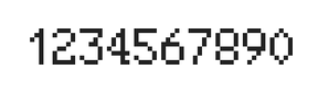 5×8数字点阵字体 ddN58AB1450