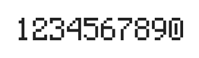5×8数字点阵字体 ddN58AB1451