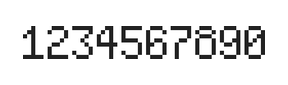 5×8数字点阵字体 ddN58AB1454