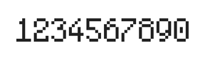 5×8数字点阵字体 ddN58AB1455