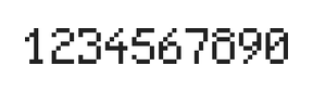 5×8数字点阵字体 ddN58AB1456