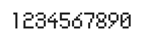 5×8数字点阵字体 ddN58AB1457