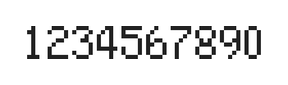 5×8数字点阵字体 ddN58AB1458