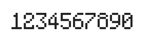 5×8数字点阵字体 ddN58AB1465