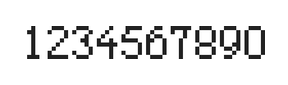 5×8数字点阵字体 ddN58AB1466