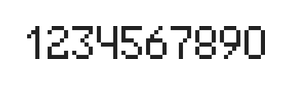 5×8数字点阵字体 ddN58AB1467