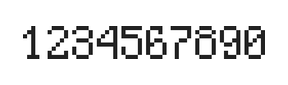 5×8数字点阵字体 ddN58AB1470