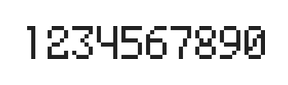5×8数字点阵字体 ddN58AB1475