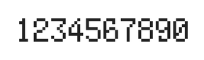 5×8数字点阵字体 ddN58AB1484