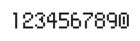 5×8数字点阵字体 ddN58AB1489