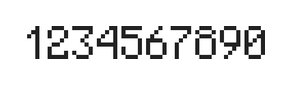 5×8数字点阵字体 ddN58AB1495