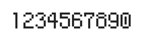 5×8数字点阵字体 ddN58AB1500