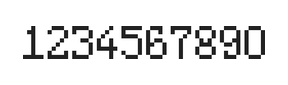 5×8数字点阵字体 ddN58AB1501