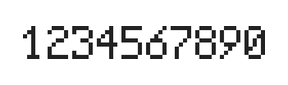 5×8数字点阵字体 ddN58AB1509