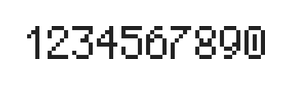 5×8数字点阵字体 ddN58AB1511