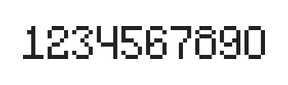 5×8数字点阵字体 ddN58AB1512