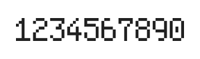 5×8数字点阵字体 ddN58AB1516