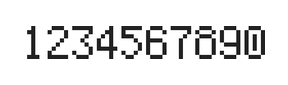 5×8数字点阵字体 ddN58AB1532