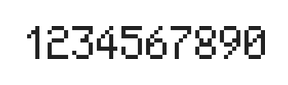 5×8数字点阵字体 ddN58AB1536
