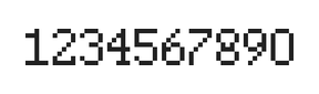 5×8数字点阵字体 ddN58AB1539