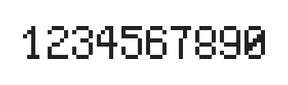 5×8数字点阵字体 ddN58AB1554