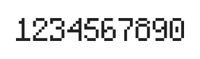 5×8数字点阵字体 ddN58AB1555