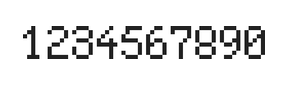 5×8数字点阵字体 ddN58AB1569