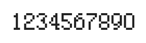 5×8数字点阵字体 ddN58AB1584