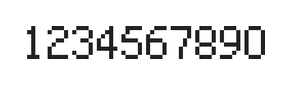 5×8数字点阵字体 ddN58AB1595