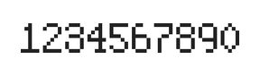 5×8数字点阵字体 ddN58AB1606