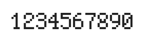 5×8数字点阵字体 ddN58AB1610