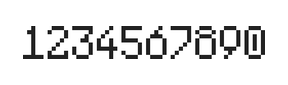 5×8数字点阵字体 ddN58AB1613