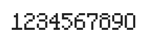 5×8数字点阵字体 ddN58AB1616