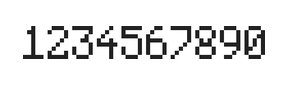 5×8数字点阵字体 ddN58AB1617
