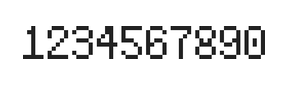 5×8数字点阵字体 ddN58AB1622