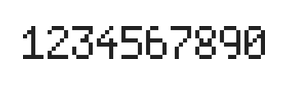 5×8数字点阵字体 ddN58AB1623